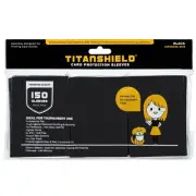 TitanShield (150 Sleeve/Black) Small Japanese Sized Trading Card Sleeves Deck...