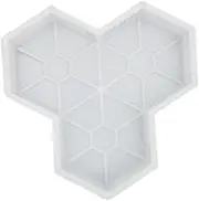 B Baosity Walk Way Cement Molding Paving Pavement Concrete Molding Outdoor Decor Paving Molding Hexagonal Yard Pathmate Stone Molding