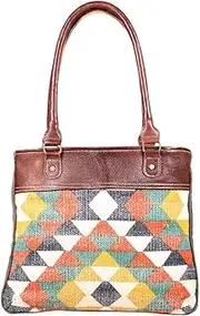 Myra Bags Unwind Canvas, leather & Rug Small Bag S-1888