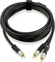 Mediabridge Ultra Series RCA Y-Adapter (8 Feet) - for Digital Audio or Subwoofer - Dual Shielded - Black - (CYA-1M2M-8B)