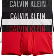 Calvin Klein Intense Power Mirco 3-Pack Low Rise Trunk Size XS Black/Red/White