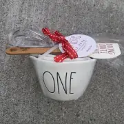 Rae Dun Baking Set White Measuring Cups With Holiday Spatula & Whisk Set NEW