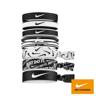 【NIKE 耐吉】混搭式髮帶 運動髮帶 9入 黑白 N0003537036