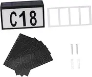 SHINEOFI 1 Set Solar Powered Number Plaque Light Weatherproof Address Sign for Easy Visibility at Night with Letters Options for Homes and Emergency Situations