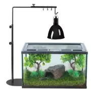 Insfashble Reptile Lamp Stand-Adjustable Heat Lamp Holder Terrarium Light Sta...