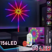 94/156LED USB Firework Strip Lights Dream Colour RGB Smart Music Sync APP Remote