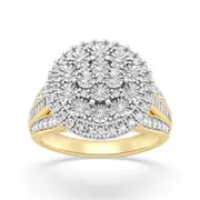 Bevilles Miracle Composite Ring with 1.00ct of Diamonds in 9kt Yellow Gold