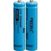 PKCELL PK10440 3.7V 350Mah 10440 Li-Ion Battery 2Pk Rechargeable 2Pcs/Shrink