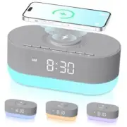 Bluetooth Speaker Alarm Clock Radio - Organize Your Bedside Space, Slate
