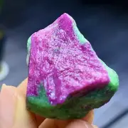 37G Natural green Ruby zoisite (anylite) crystal Wand Obelisk Point Healing