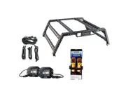 Ute Tub Rack + Flush Mount Work Lights + Wiring Harness Kit + Ratchet Straps