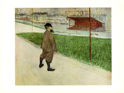 1956 Vintage TOULOUSE "TRISTAN BERNARD BUFFALO STADIUM" COLOR offset Lithograph