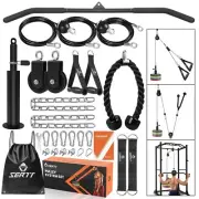 SERTT Home Gym Pulley System, Tricep Workout Pulley System for LAT Pulldown, ...