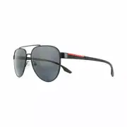 Prada Sport Sunglasses PS54TS 1AB5Z1 58 Black Grey Polarized