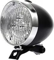 GRIRIW Retro LED Bike Front Light Modes Night Cycling Lamp Vintage Bicycle Headlight for Safe Riding Rainy Conditions Easy Install Bracket Included Durable