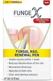 FungeX Nail Renewal Pen | Reduces Discoloration of the Nail | Normalizes Toenail Thickness | Hydrates Brittle Nails with Clear and Odorless Solution