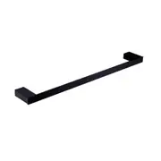 Amelie Square Single Towel Rail 800mm Matte Black BDO4630MB