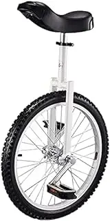 FREEZYMAN Unicycles for Adults, 20 Inch Wheel Unicycle Uni Cycle Balance Exercise Fun Bike Fitness Scooter Circus, Adjustable Seat, Loads 150kg/330 Lbs ( Color : White )