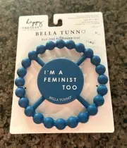 Bella Tunno Happy Teether I'M A FEMINIST TOO Silicone Teething Ring BPA PVC Free