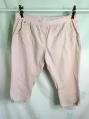 AUTOGRAPH DUSTY PINK STRETCH DRILL COMFORT CROP PANT SIZE 26 COMFORTABLE NEW