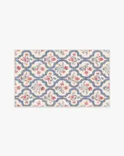 90' x 150' | Machine Washable Runner Rug | Kid & Pet Friendly | Indoor Rug | Elodie Currant & Ocean Outdoor Rug | Ruggable