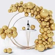130PCS Metallic Gold Balloons Different Sizes 18" 12" 10" 5" Balloon Garland Arch Kit perfect for Birthday Party, Graduation,Wedding, Holiday Decoration and Anniversary (Metallic Gold Balloons)