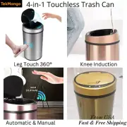 8L & 12L Smart Trash Can Kitchen Touchless Automatic Motion Sensor Garbage Bin