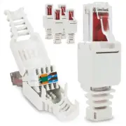 RJ45 CAT6 Easy Ethernet Cable Connector Plug POE CCTV No Crimp Tool Needed