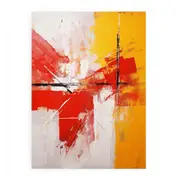 Abstract Painting Red And Yellow Canvas Print