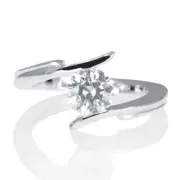 1.00 CT E-F/SI1 Beauty Round Cut Diamond Engagement Ring 14K White Gold