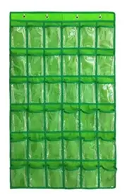 Hanging Closet Underwear Sock Jewelry Storage Over The Door Classroom Green