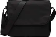 [Lizbin] Messenger Bag Crossbody Bag, Shoulder Bag Casual Cross Body Bag, Vintage Messenger Bag for Men Women Satchel Bag, Water Resistant Crossbody Shoulder Bag for Work Business Office Travel (Black)
