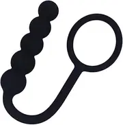 2 in 1 Silicone Anal Beads Penis Rings Anal Butt Plug Belt Ring Silicone Pull Beads Back Court Anal Plug Five Consecutive Anal Beads Anal Toys Sex Toys