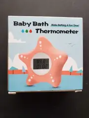Hot Baby Bath Water Thermometer Starfish Digital Room Shower Bathtub Alarm Timer