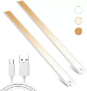 2Pack under Cabinet Lights,3-Color Dimming Led Motion Sensor Light Indoor,74-Led