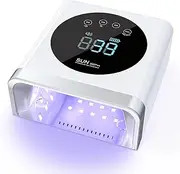 NAILGIRLS Cordless UV Nail Lamp, 150W UV Light for Gel Nail, Rechargeable Nail Lamps for Gel Polish with 4 Time Setting, UV LED Nail Light with Large LCD Display, Fast Curing Lamp for Salon or Home