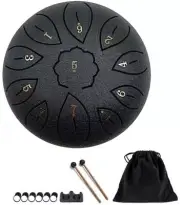 Steel Tongue Drum, Steel Alloy Drum, 11 Note 6 Inch Tongue Drum, Hand Pan Drums