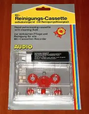 AUDIO HEAD AUTOCLEANING CASSETTE w/ CLEANING FLUID Tape Deck Player ACCESSORIES