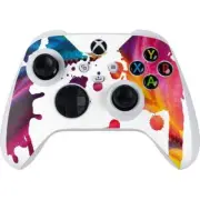 Abstract Art Xbox Series S Controller Skin - Chromatic Splatter White