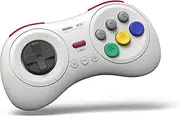 8Bitdo M30 Bluetooth Controller for Switch, Windows and Android, 6-Button Layout for SEGA’s Classic Games (White)
