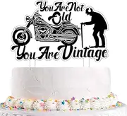 Vintage Cake Topper Old Fart Cake Topper Humor Old Man Old Woman Cake Topper for Birthday/Retirement Party Decorations Supplies Old Age Party Cake Topper