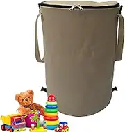 Garden Waste Bag - 37L Heavy Duty Garden Bags | Camping Garbage Bin with Handles and Zipper | Folding Trash Can for Camping and Waste, Lightweight and Portable for Lawn, Yard, Outdoor,
