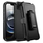 For iPhone 16e 6.1" Shockproof Case Cover Belt Clip Otterbox Defender Heavy Duty