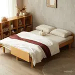 伸縮床 小戶型客廳實木折疊沙髮床 兩用雙人單人坐臥兩用床 推拉床 客廳沙發 新款沙發床