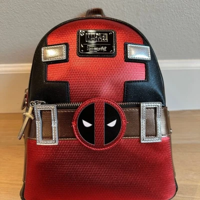 Loungefly Marvel Deadpool Mask Metallic Mini Backpack