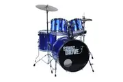 Sonic Drive 5-Piece Rock Drum Kit with 22" Bass Drum (Metallic Blue w/ Chrome Hardware)