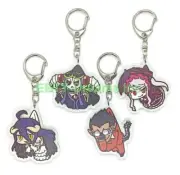 Set of 4 Overlord Anime Acrylic Keychain Ainz, Albedo, Demiurge, Shalltear v1