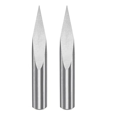 6mm Shank 0.2mm Tip 20 Degree Carbide 3 Flutes Wood Engraving CNC Bit 2pcs
