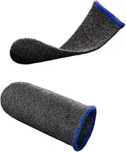 Mobile Game Controller Finger Sleeve Sets Anti-Sweat Breathable Full Screen Sensitive Aim Joysticks Finger Set Silver Ultra-Thin Thumb Finger Sleeve for Mobile Phone Games Blue
