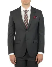 [Cambridge] Modern Fit Hardwick Charcoal Jacket F2042
